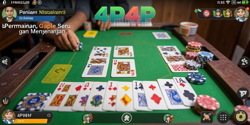 Screenshot gameplay Gaple yang seru dan interaktif di 4P4P.