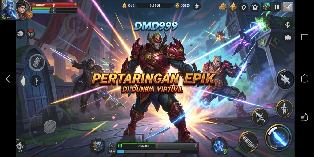 Screenshot DMD999 menampilkan aksi pertarungan yang memukau dan karakter-karakter beragam.