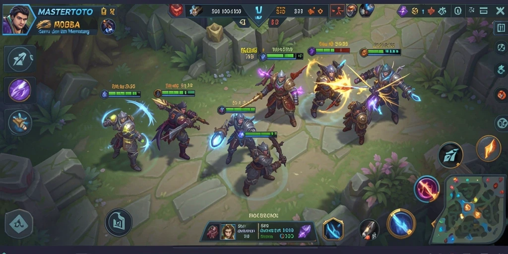 Gameplay seru MASTERTOTO dengan aksi MOBA yang mendebarkan.