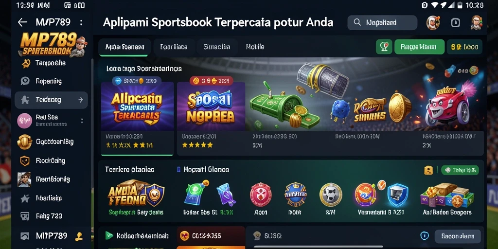 Tangkapan layar utama MVP789 menampilkan antarmuka taruhan olahraga yang dinamis.