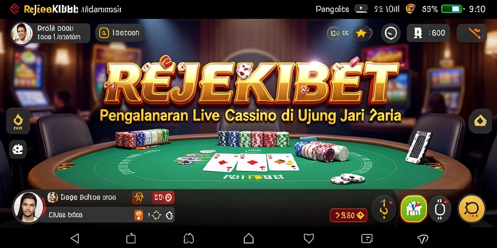 Tampilan gameplay mendebarkan di Live Casino REJEKIBET.