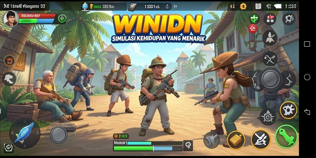Tampilan gameplay WINIDN yang menarik dan imersif.